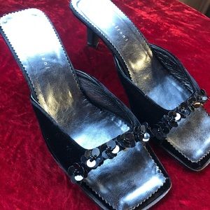 Black velvet and sequins Evening shoes